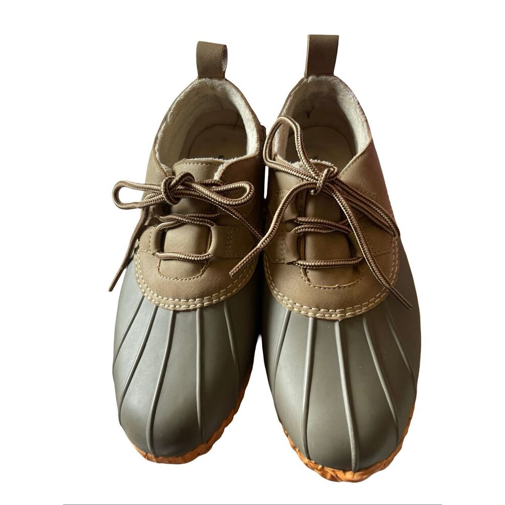 JBU by Jambu Womens Gray Glenda Rubber Faux Fur Waterproof Duck Shoes Size 9